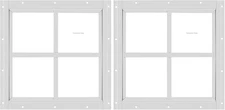 2 Pack Shed Window 12" W X 12" H, White Flush Mount Window with Tempered Glass f