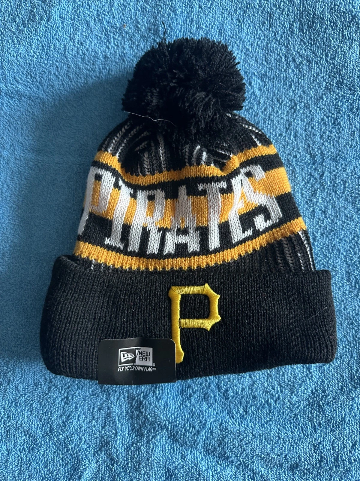Pittsburgh Pirates MLB Bobble Hat Beanie Black & Yellow