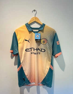 Manchester City X Oasis Shirt 4th Fourth shirt Size Large | eBay UK