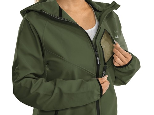 Cycling Jacket Womens Ladies Waterproof Hi-Vis Fleece Running Coat Winter Hooded - Picture 8 of 33