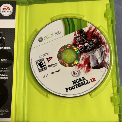 NCAA FOOTBALL 2012 XBOX 360 KOMPLETT CIB ORIGINAL - Bild 5 von 6