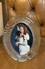 MIKASA Crystal Glass Photo Picture Frame Oval Shape Made In Japan