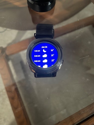  Samsung Gear Sport 44mm Black Steel Case Smart watch in box with extra band alu - Picture 8 of 9