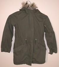 Gap Kids Hooded Parka Full Zip Gorpcore Jacket Coat Size Large Olive Green