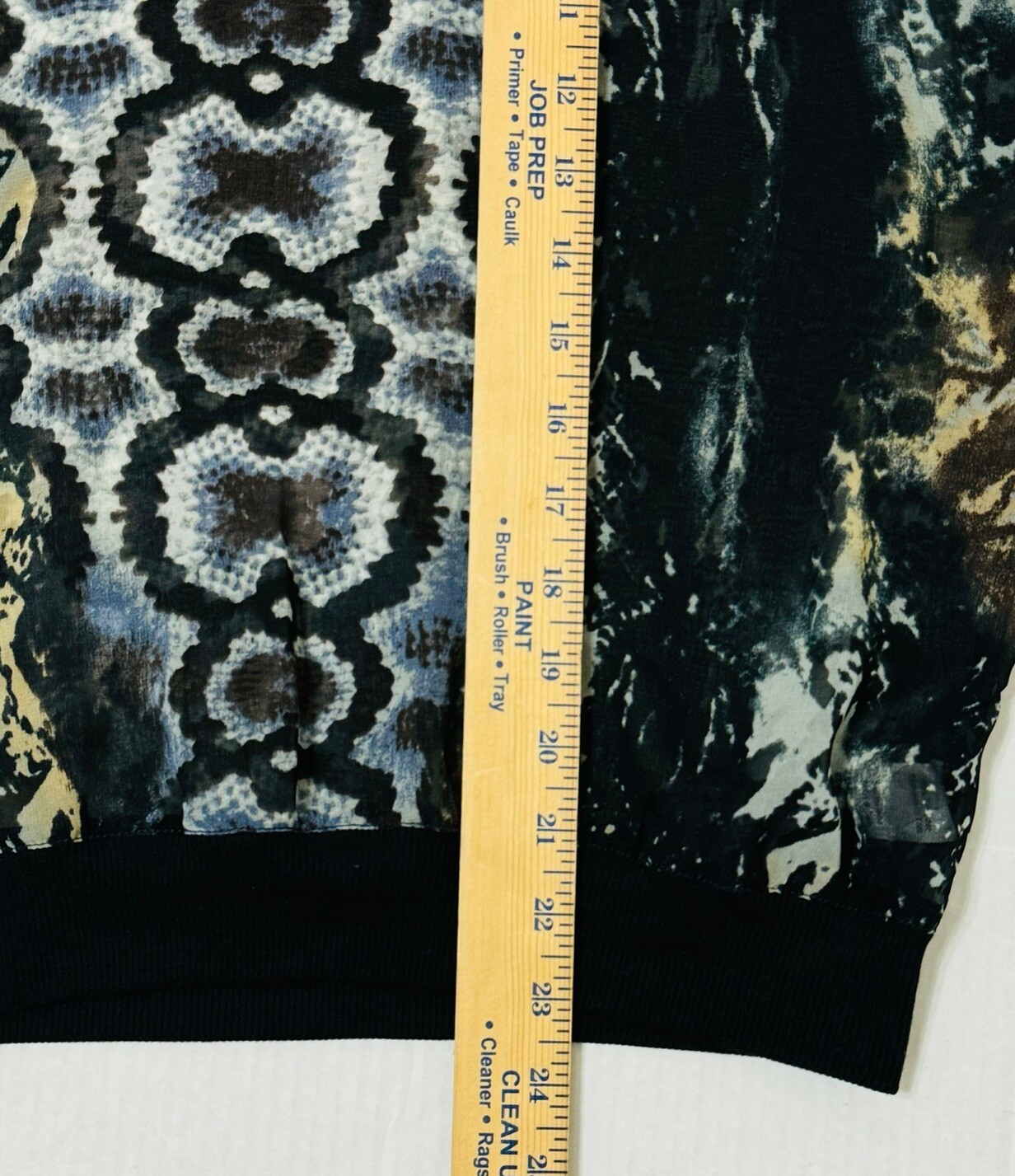 Cabi Sheer Chiffon Python Top Multi Colored Women… - image 7