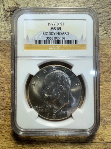 1977-D Eisenhower (Ike) Dollar $1 Big Sky Hoard Lot *NGC MS 65 & Littleton*