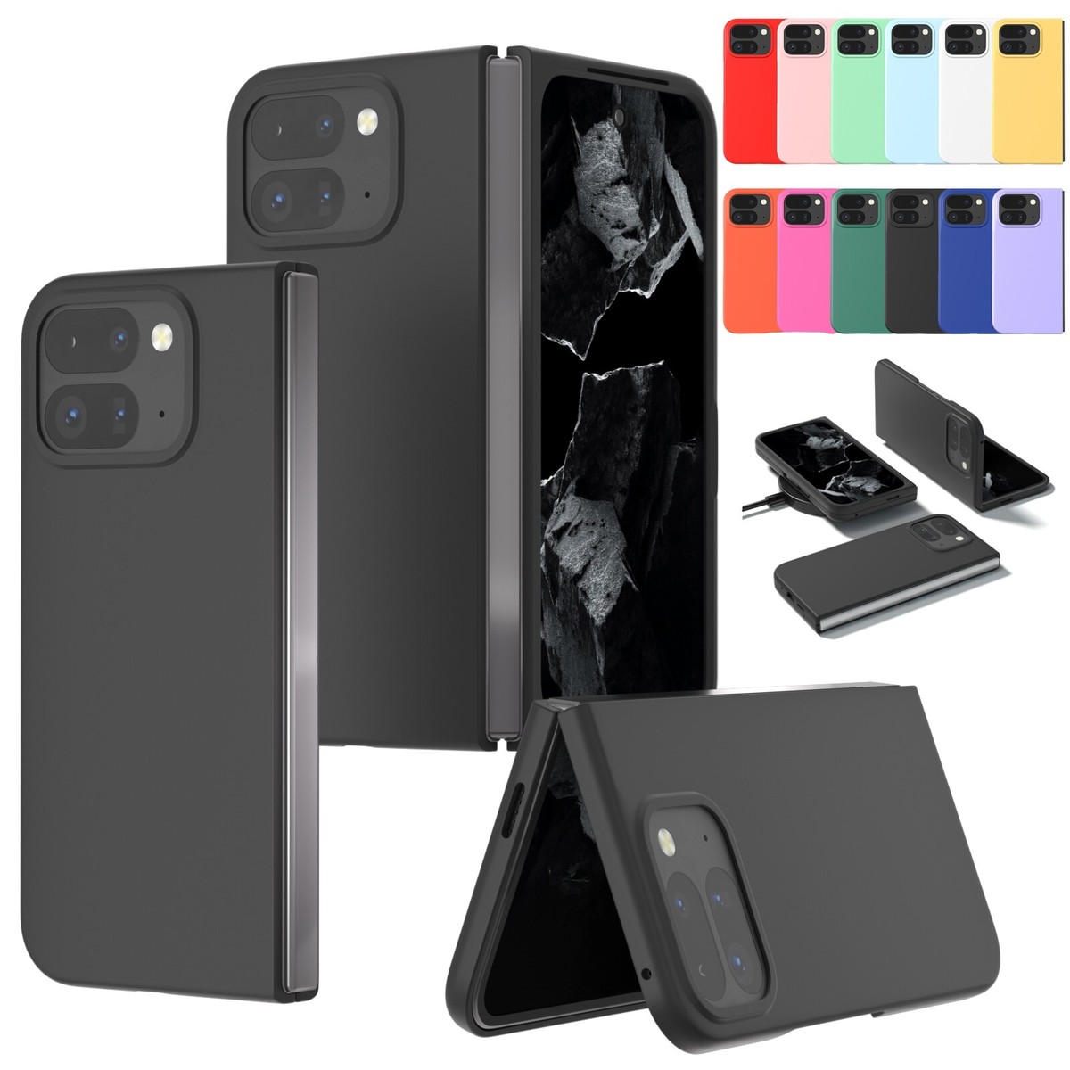 Xinyunew Custodia A Libro In Pelle Per Google Pixel 9 - Blu, Con Porta Carte E Supporto - 4