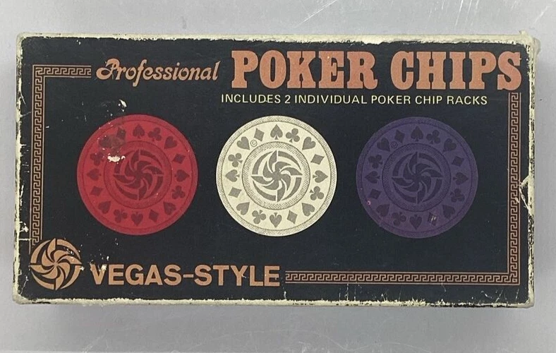 Lot 2 100 Vegas Style Professional Poker Chips 1976 Custom Games with 2 RACKS - Image 3 of 4