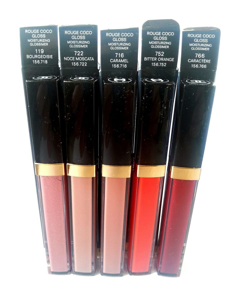 Chanel Rouge Coco Gloss 5.5g Caramel Walnut Muscat Bitter Orange Character  Garne