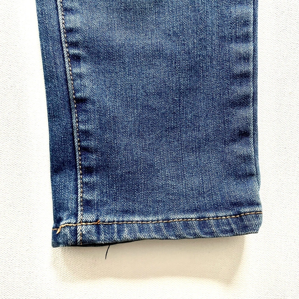 Pantalones de mezclilla ajustados Faded Glory Ultimate para mujer 10P azul elástico tiro bajo desvanecido Foto 4 de 4