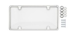 Chromeclear License Plate Frame And Cover For Auto Car Truck Suv