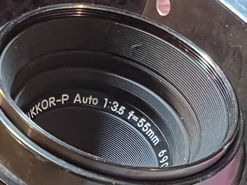 NIKON MICRO NIKKOR 55mm F3.5 P Auto Macro Prime Lens With Rotational Stand - Picture 4 of 11