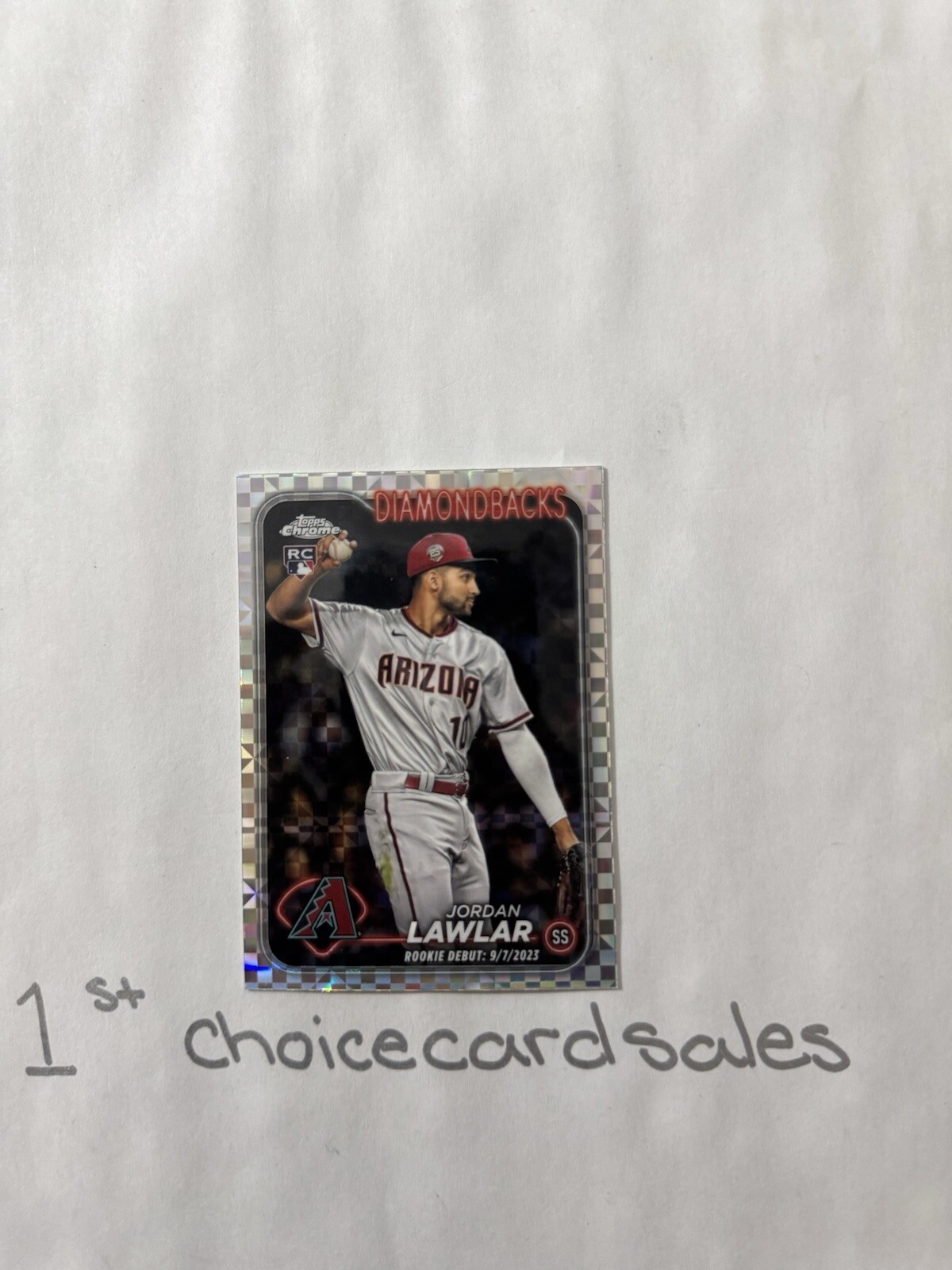 2024 Topps Chrome Update Jordan Lawlar X-Fractor Debut #USC51 Diamondbacks