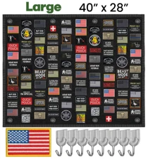 Tactical Patch Board 40" X 28" | Morale Patch Hanging Wall Panel Display Holder