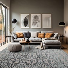 LoomBloom Multi Sizes Gray Transitional Boho Hand Tufted 100 Wool Area Rug