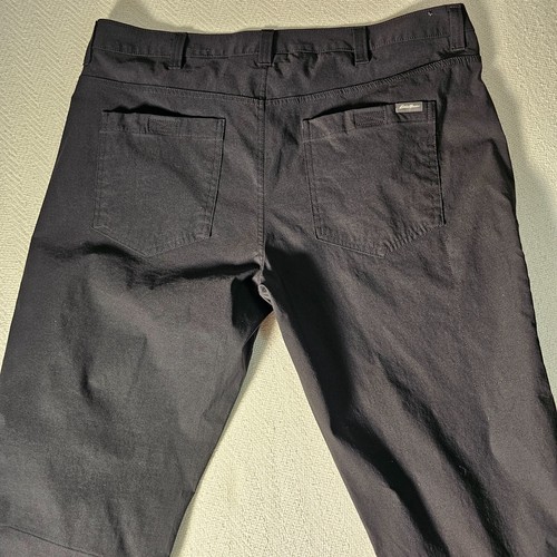 Eddie Bauer Hiking Pants Men 40X30 Black Nylon Stretch Tech Performance Athletic - Picture 8 of 9