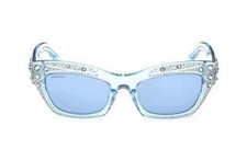 Swarovski SK380 90V Turquoise Cat Eye Sunglasses Frame 55-20-135 Gemstones