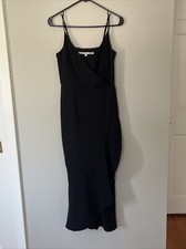 Rachel Roy Maxi Evening Dress Black Size 0 Ruffle Sleeveless