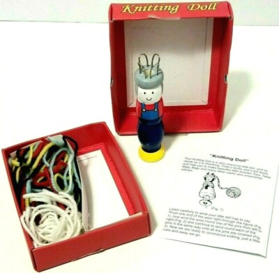 2013 Wood Knitting Doll With Box, & Wool EUC Ecotronic Ltd.