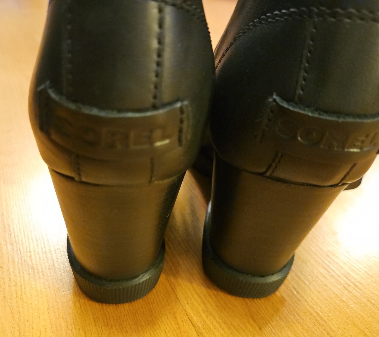 Sorel Joan Uptown Zip Bootie Womens Waterproof Leather Wedge Boot Black Size 10 eBay