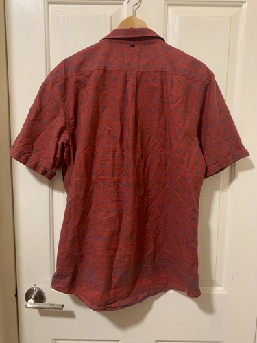 Rusty Surf Wear Mens Red Short Sleeve Button Up Shirt Size XL - Picture 6 of 6
