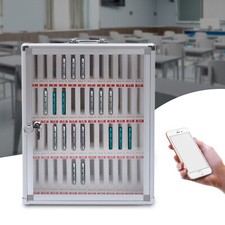 48 Slots Aluminum Alloy Clear Pocket Chart Cell Phones Storage Cabinet