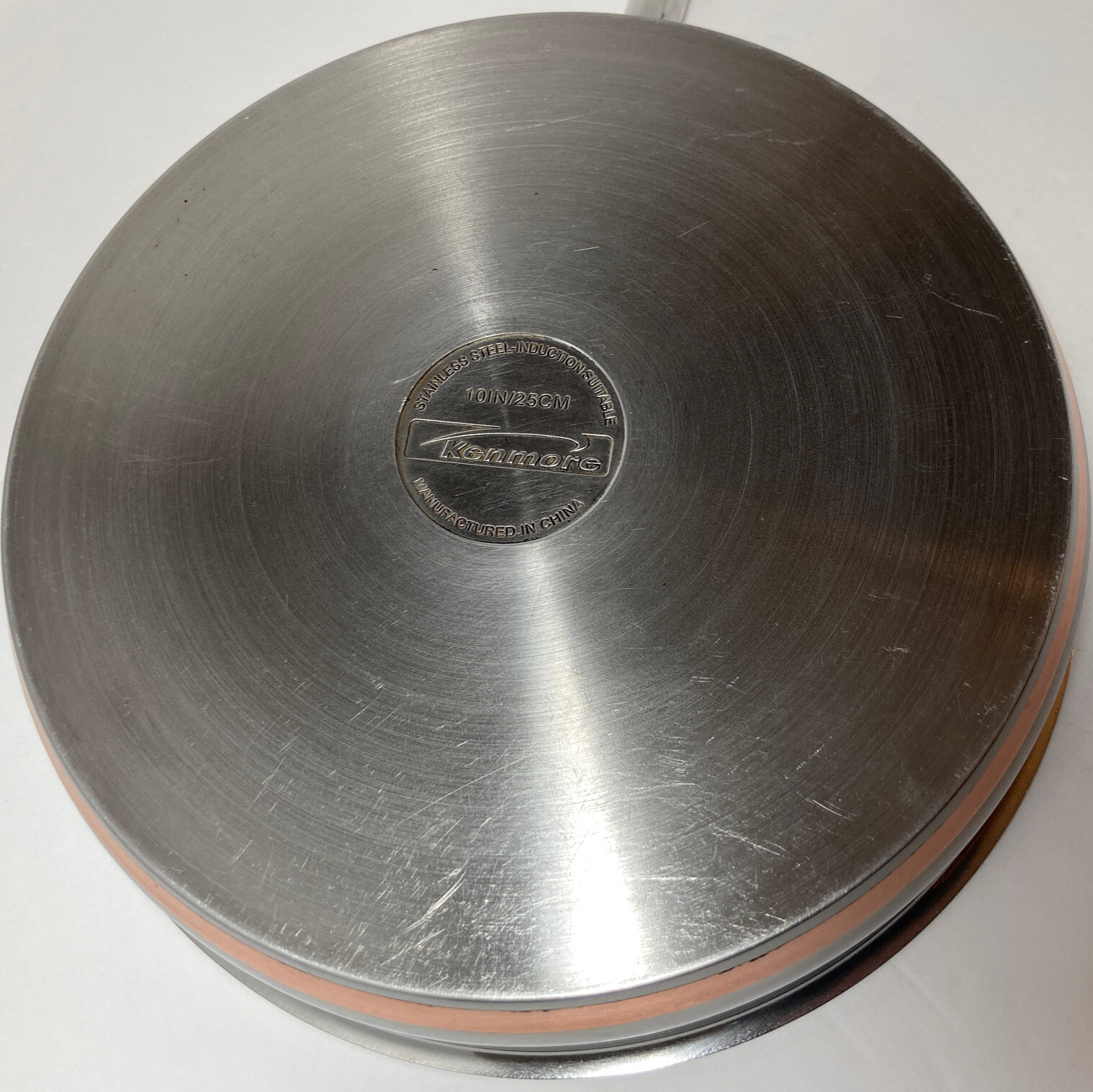 Kenmore Thick Copper Core Bottom 10" Skillet Saute Fry Pan Stainless