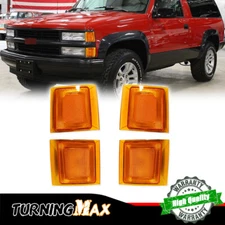 Corner Signal Side Marker Lamps Fit For Chevy CK C10 1500 2500 3500 Amber 4Pcs
