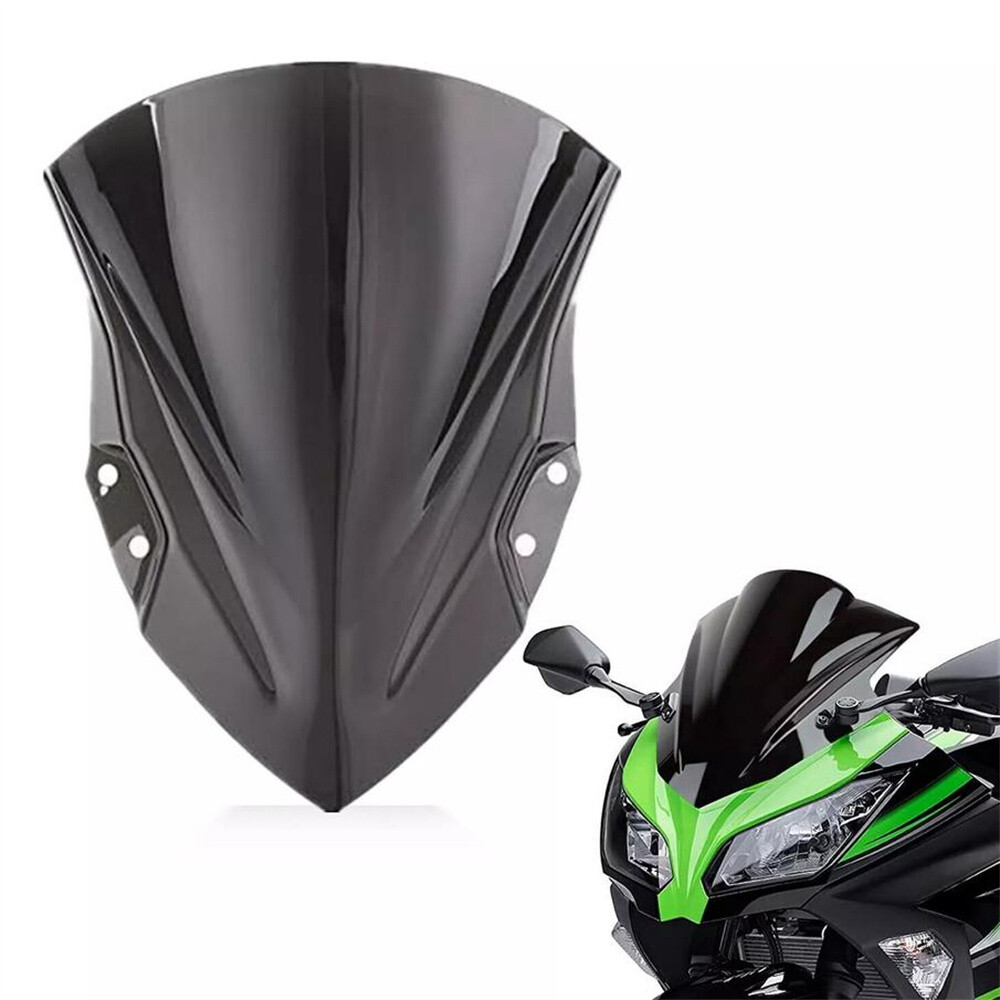 Black ABS Windscreen Windshield for Kawasaki Ninja 250 Ninja 400