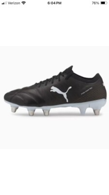 PUMA AVANT PRO RUGBY SOCCER CLEATS BLACK WHITE LEATHER  display picture 3