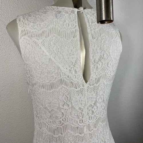 Dolce Vita Sleeveless Ruffle Hem White Lace Dress Size Small - Picture 6 of 7