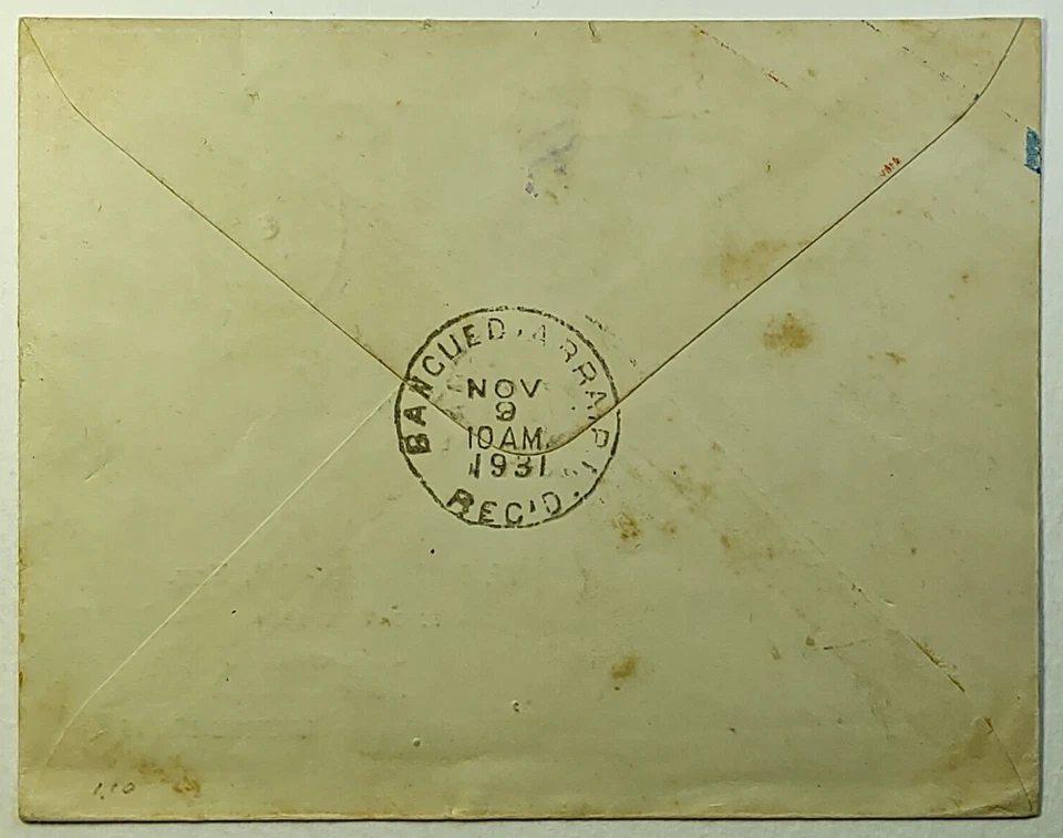 1931 Filipinas Primer Vuelo Ejército de Estados Unidos Servicio Aéreo Stotsenburg a Bangued SC #323 Foto 2 de 2