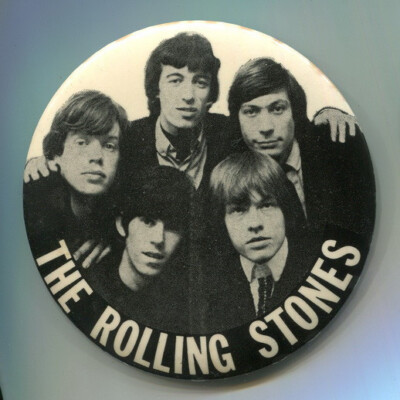 Original  Mid 1960s The Rolling Stones  Mick Jagger  Brian Jones  Rock Cause Pin