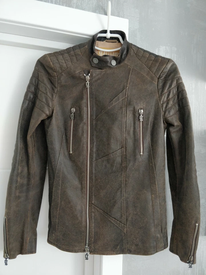 John Galliano взлетно-посадочная полоса винтажный мотоциклиста Moto женщин кожаный сердце куртка Blazer  - Изображение 2 из 4