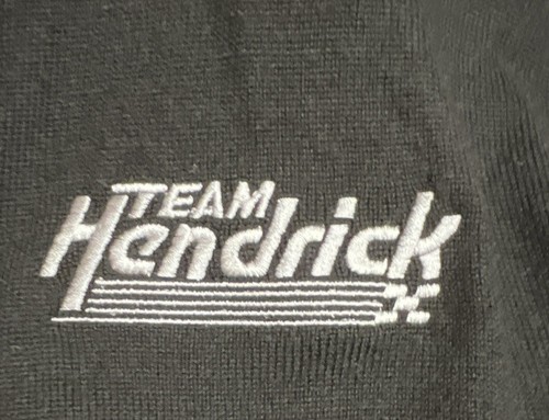 Peter Millar Merino Wool Black V-Neck Pullover Sweater TEAM HENDRICK Logo Men XL - Picture 5 of 5