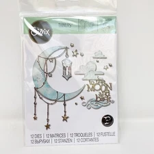 Sizzix Thinlits Moon & Back by Pete Hughes Cutting Dies Set Paper Crafts 665035