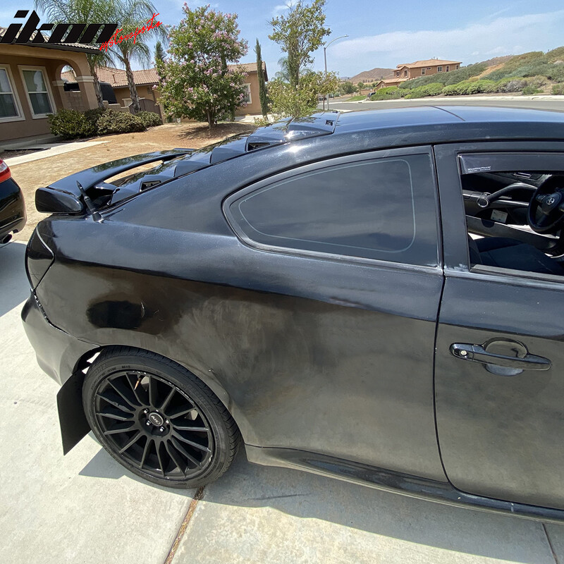 For 11-16 Scion TC TC2 AGT20 Mugen Style 3D Wavy Pair Window Visor Black Tinted 202777613371