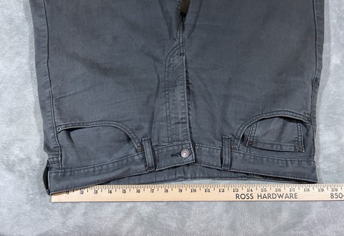Levis 505 White Tab Mens 38X29 Regular Fit Denim Faded Black Jeans - Picture 9 of 13