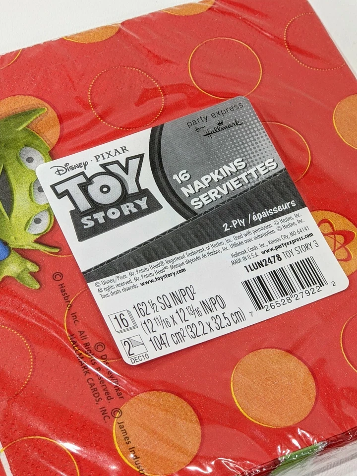 Toy Story 3, servilletas 3D suministros de cumpleaños paquete de 16 Foto 4 de 4
