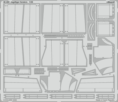 MW22 EDUARD 36455 JAGDTIGER FENDERS 1/35 PE SET for TAKOM