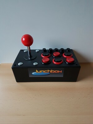 Lunchbox Arcade Joystick (rot) Retropie PC Raspberry Pi 