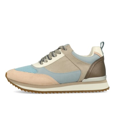 La Strada 2001786 Damen Sneaker Pink Mirco Blue PU Schuhe Rosa Blau Beige