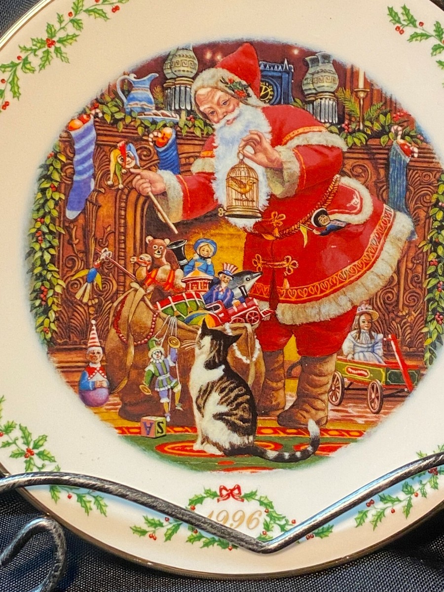 クリスマスプレート Lenox-Lot of 3 Limited editions Collection Plates-Victoria Santa