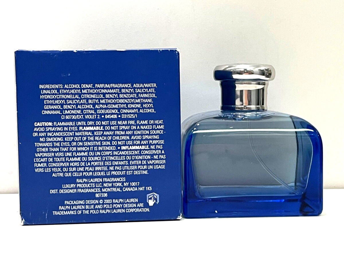 Ralph Lauren Blue Women Perfume EDT Spray 4.2 oz / 125 ml NIOB as Pic