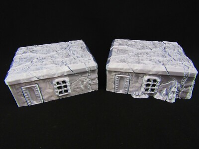 Underground Mine Huts Workshops Houses Scatter Terrain Scenery 3D Printed Mini