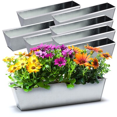 8x Zink Blumenkasten Pflanzkasten Balkon Kübel für Europaletten Einsatz 38cm