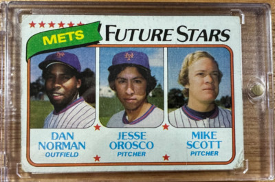 1980 Topps Baseball Future Stars - Dan Norman/Jesse Orosco/Mike Scott RC POOR