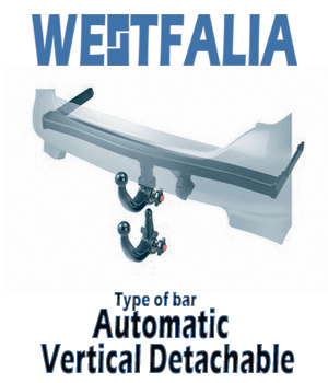 Westfalia Towbar for Volkswagen Golf Hatchback Mk7 2012 On - Detachable Tow Bar
