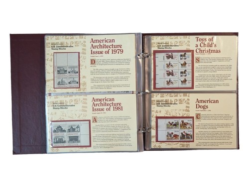 OFFICIALLY NUMBERED US COMMEMORATIVE STAMP BLOCKS, 72 PANEL SET - Picture 4 of 9