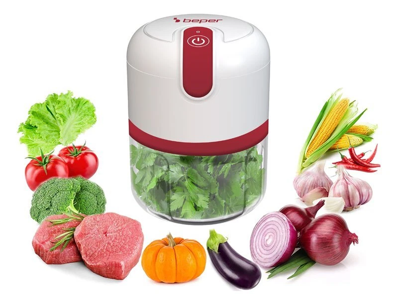 Mini tritatutto elettrico portatile for cipolla all'aglio, tritatutto elettrico for aglio da 100 ml, tritatutto for verdure ricaricabile USB Tritacarne for aglio Piccolo robot da cucina for carne vege